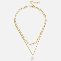Vioraia Angela Pearl Gold Necklace