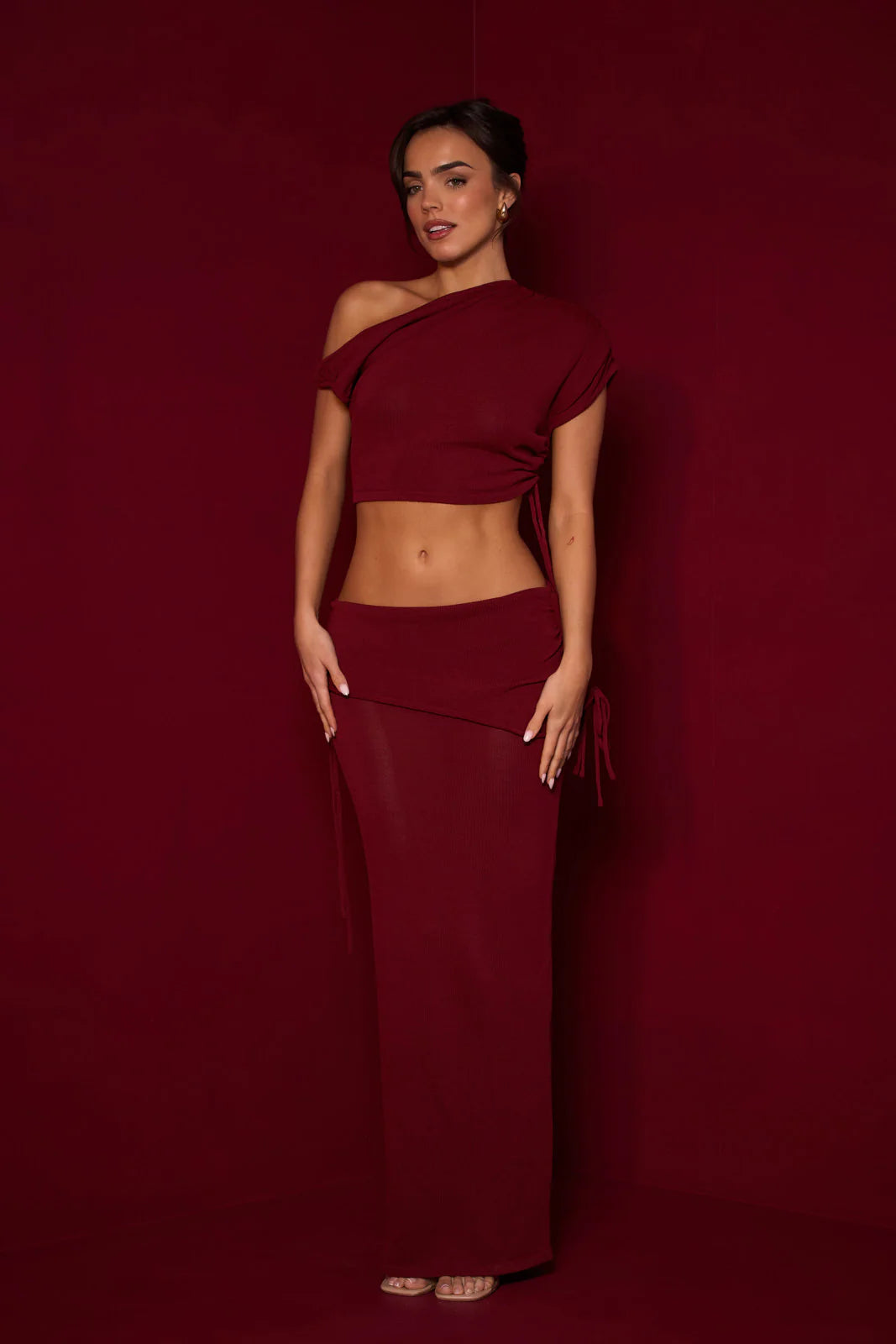 YRIS KNIT CO-ORD | WINE - SALE