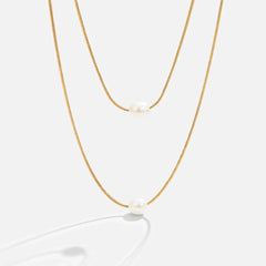 Vioraia Layered Freshwater Pearl Necklace