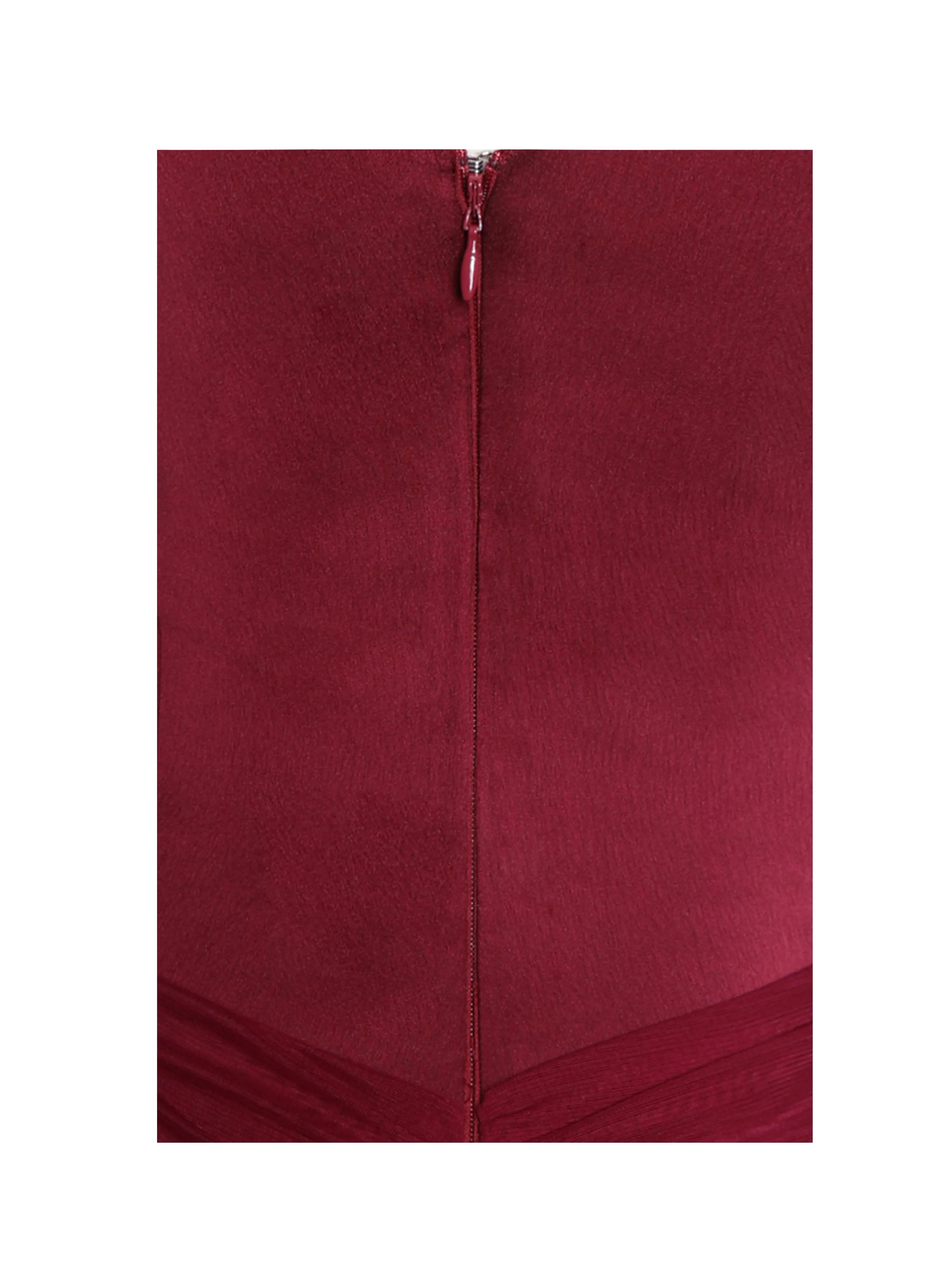 Fabienne Burgundy Mesh Cap Sleeve Mermaid Gown