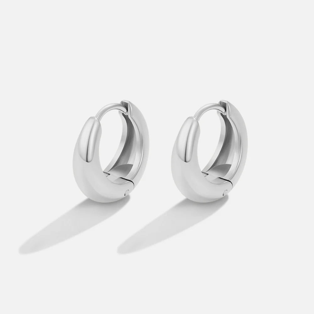 Vioraia Audrey Silver Hoop Earrings