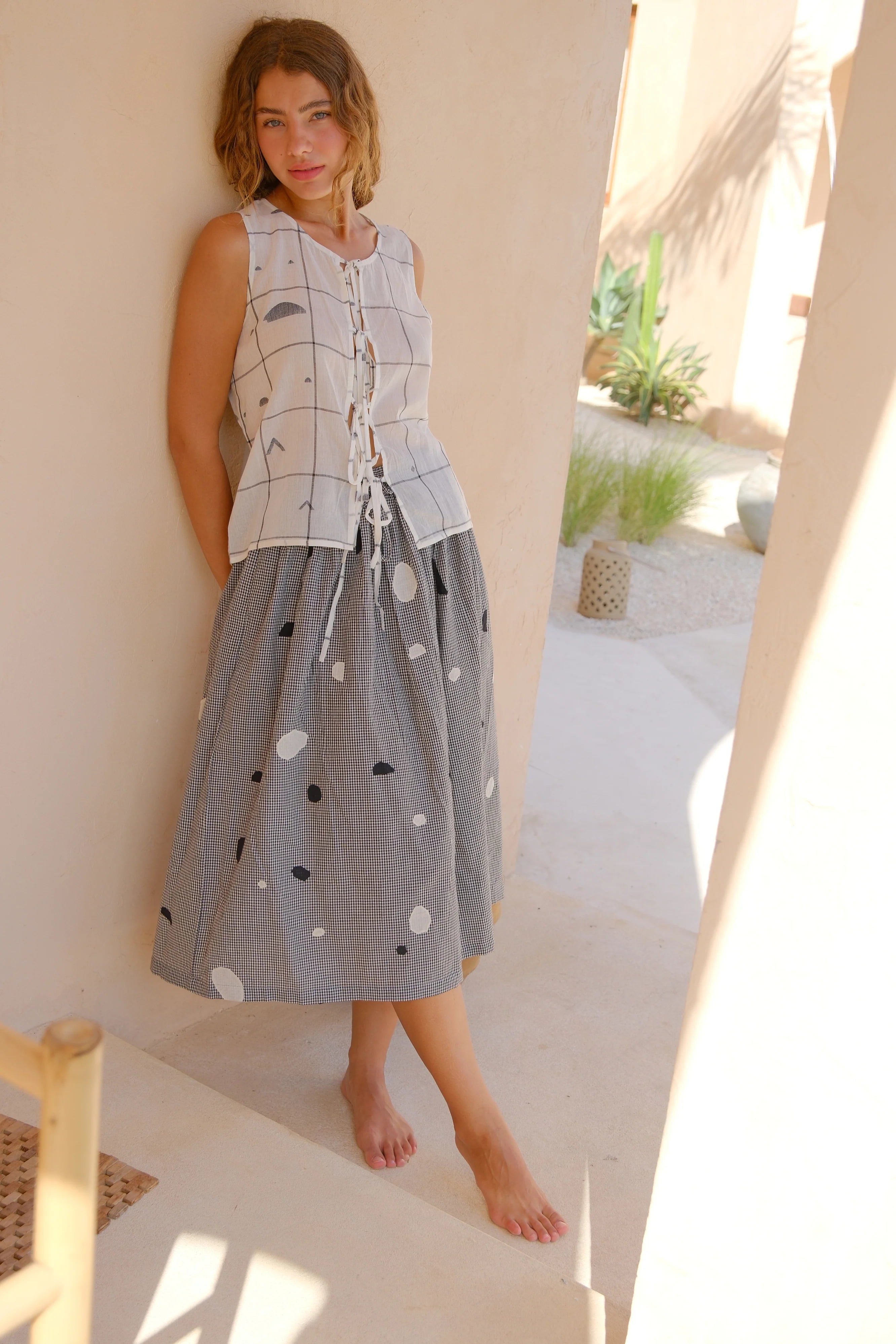 All Dots Are Not Black Skirt