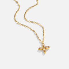 Vioraia Elowyn Crystal Petal Necklace