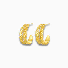 Vioraia Feather Crest Earrings