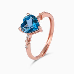 Vioraia Blue Heart Ring