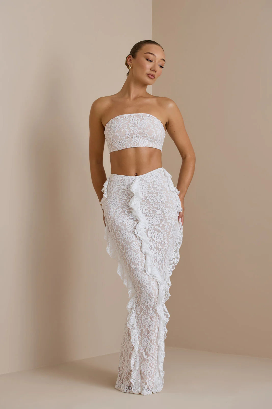 ARIEL CO-ORD | WHITE LACE - SALE