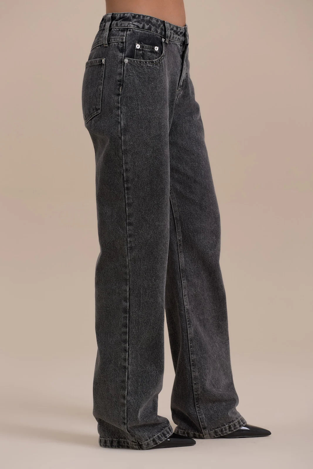 WANDER STRAIGHT LEG JEANS WITH ADJUSTABLE WAIST | DARK WASH DENIM