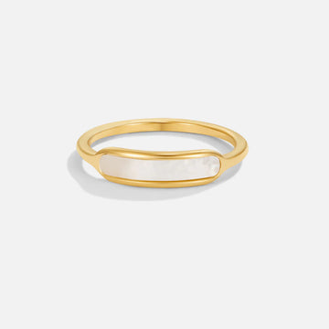Vioraia Maya Pearl White Ring