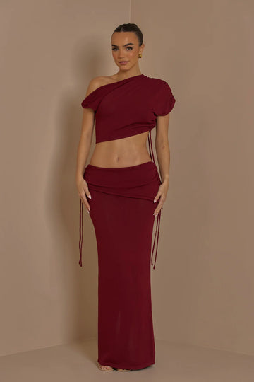 YRIS KNIT CO-ORD | WINE - SALE