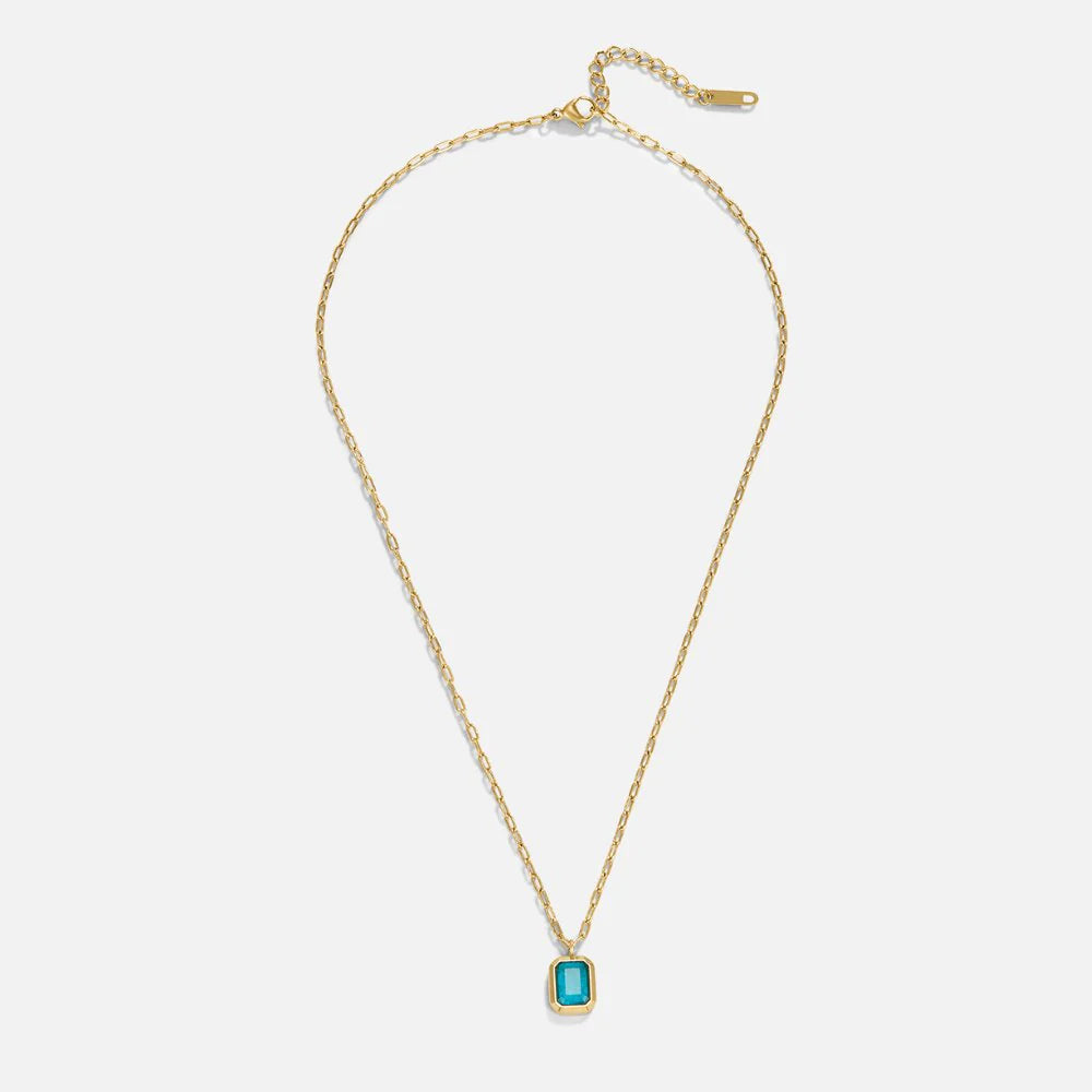 Vioraia Teal Green Crystal Necklace