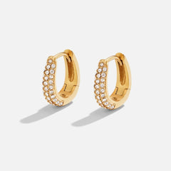 Vioraia Lily Crystal Hoop Earrings