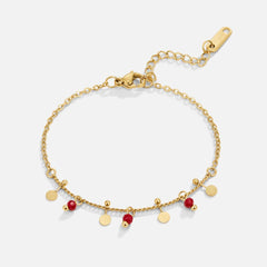 Vioraia Ruby Red Bead Bracelet