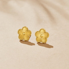Vioraia Golden Clover Earrings