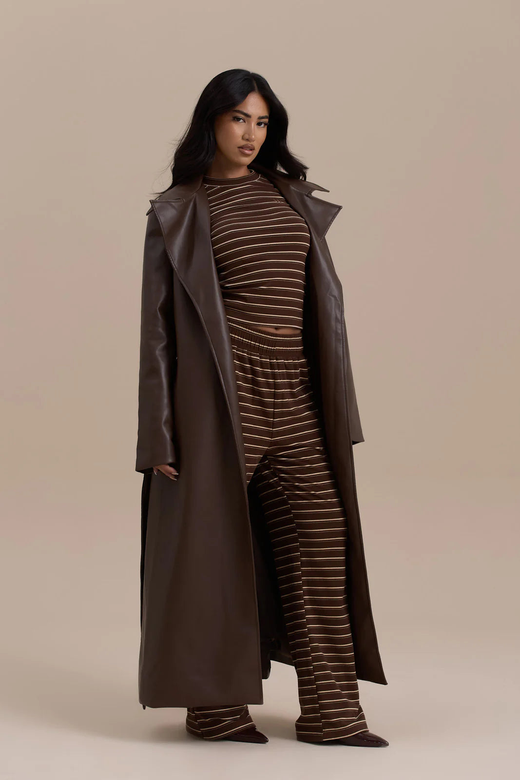 ANUSHKA TRENCH COAT | CHOCOLATE