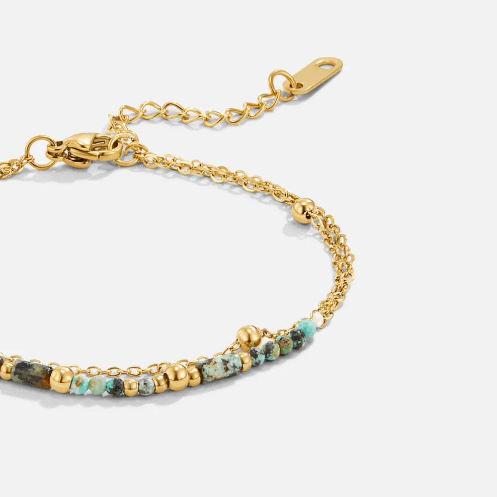 Vioraia Layered Stone Beads Bracelet