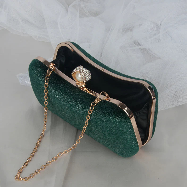 Vioraia Megan Velvet Clutch Bag