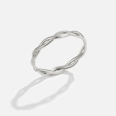 Vioraia Infinity 18K Silver Twist Ring