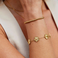 Vioraia Golden Clover Bracelet