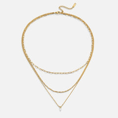 Vioraia Jana Triple Chain Necklace