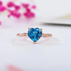 Vioraia Blue Heart Ring