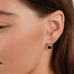 Vioraia Piper Black Crystal Drop Earrings