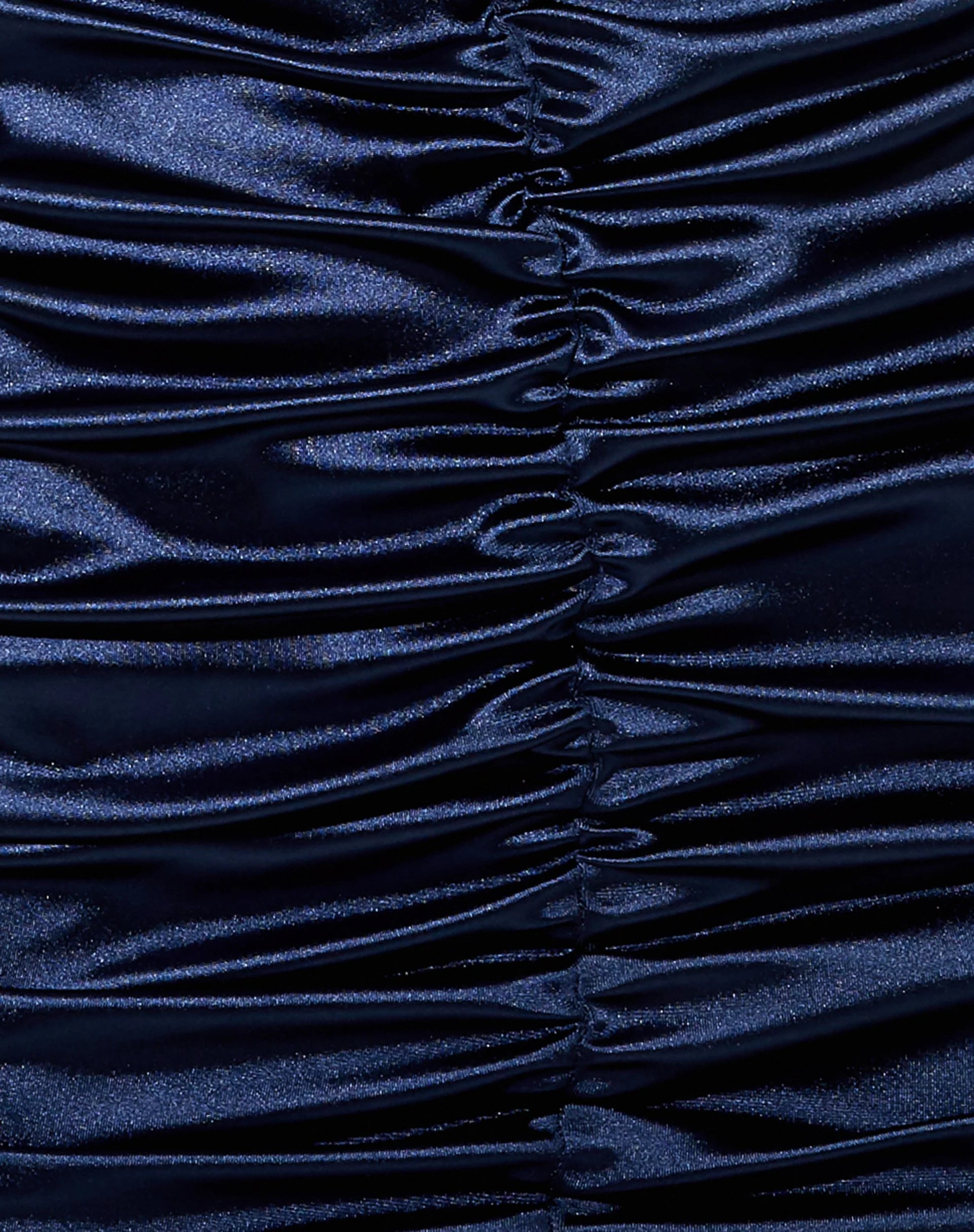 Amilia Mini Dress in Satin Spandex Inky Blue