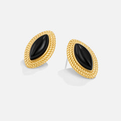 Vioraia Madison Black & Gold Earrings