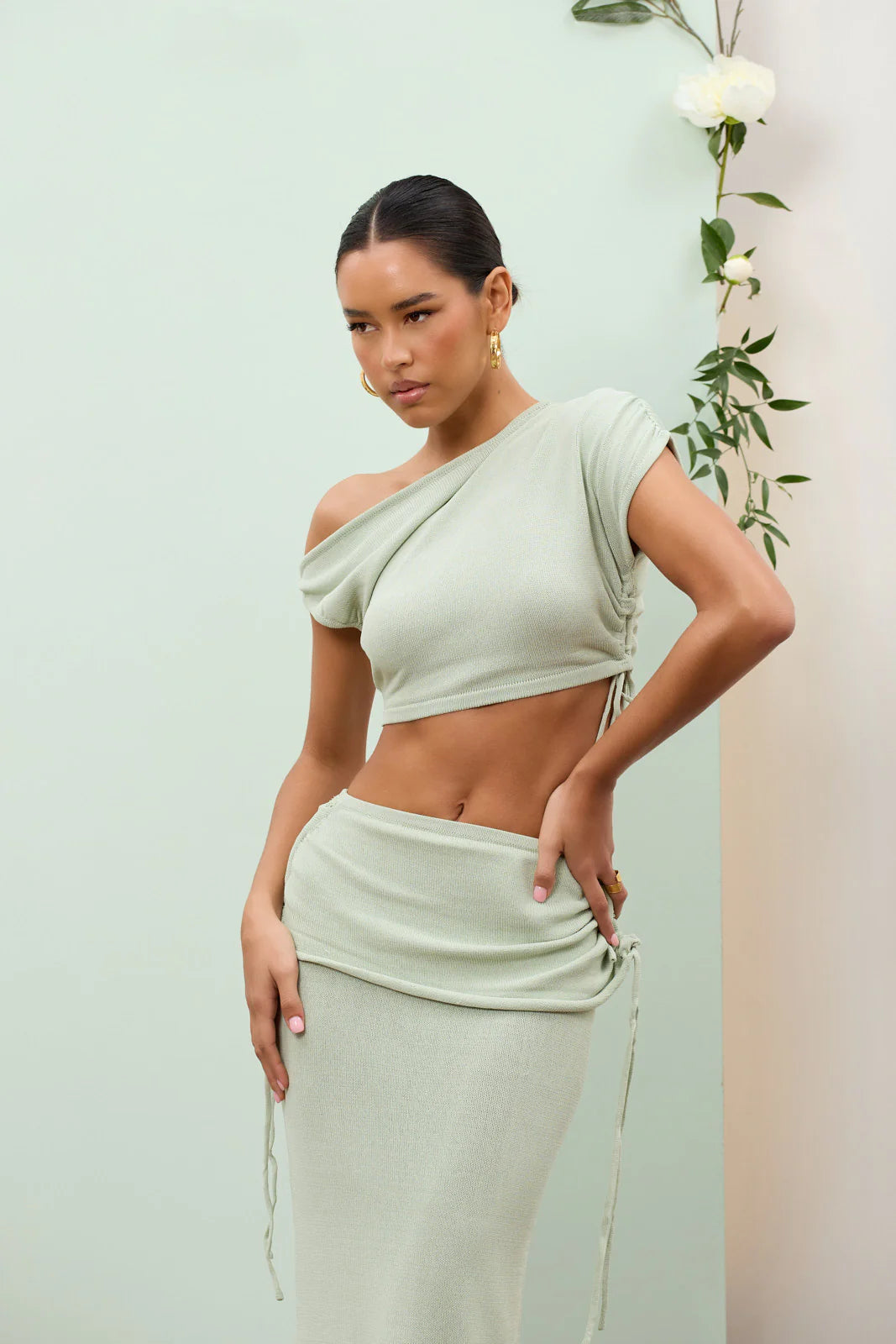 YRIS KNIT CO-ORD | SAGE - SALE