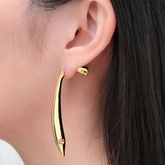 Vioraia Lana Sleek Arc Earrings