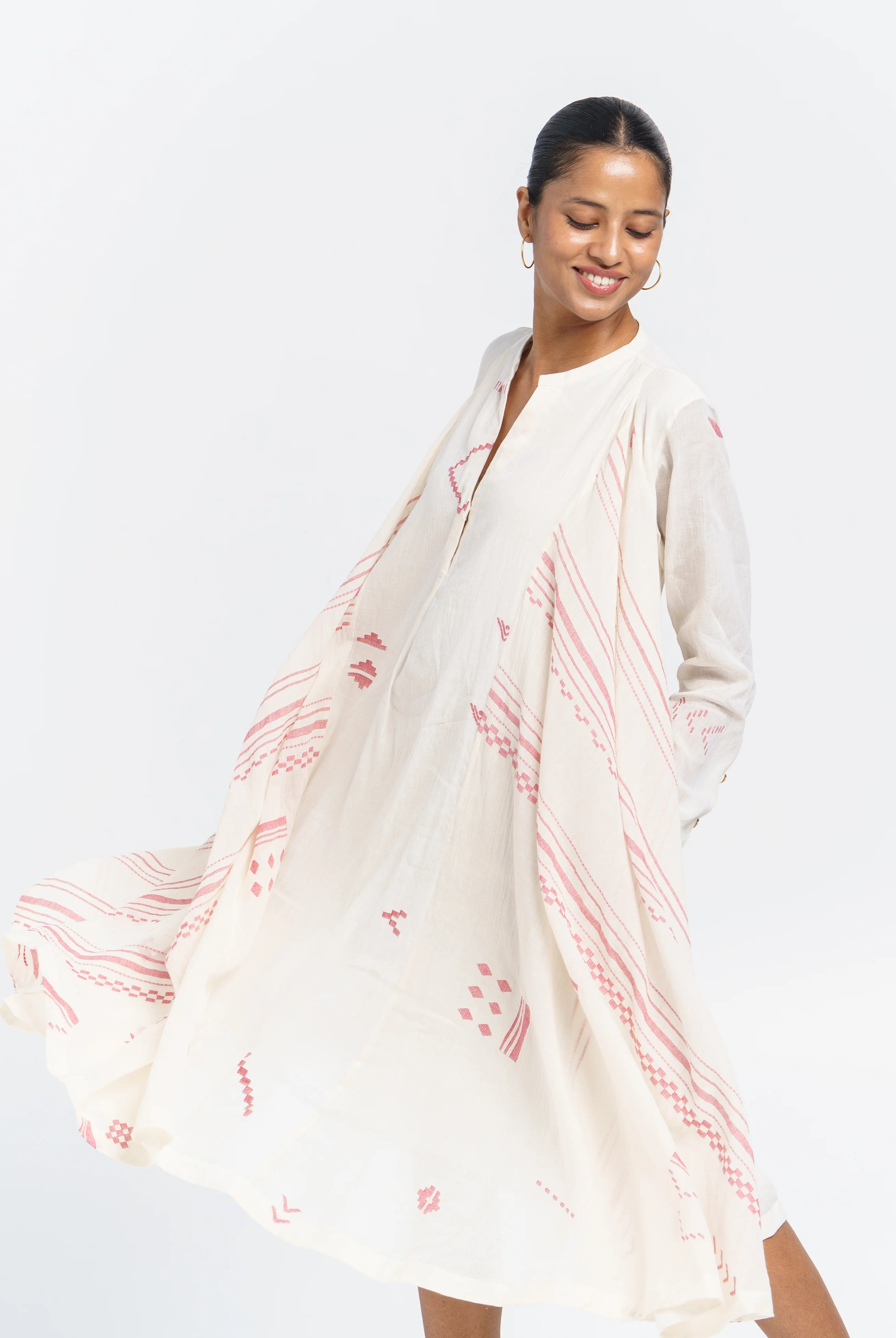 A-line fluid midi dress