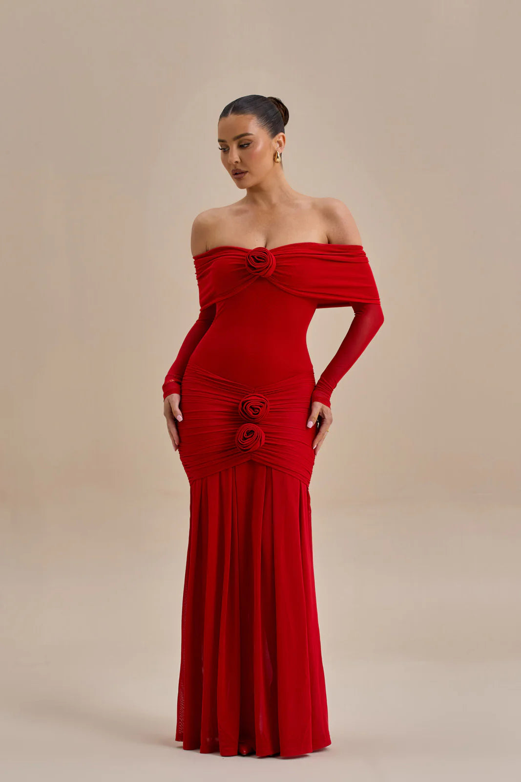 VIVIENNE BARDOT MAXI DRESS | RED - SALE