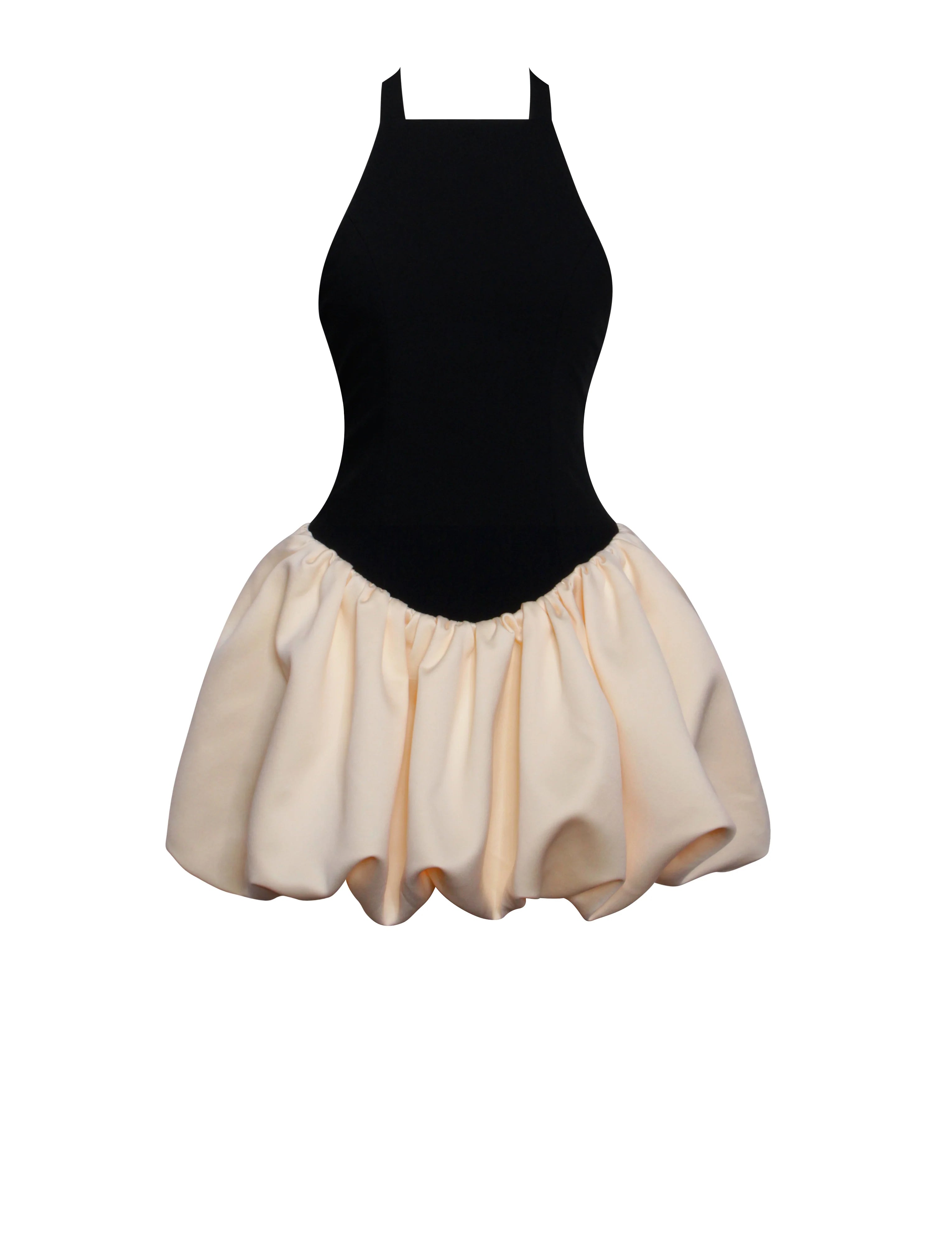 Yaira Backless Drop Waist Mini Bubble Dress