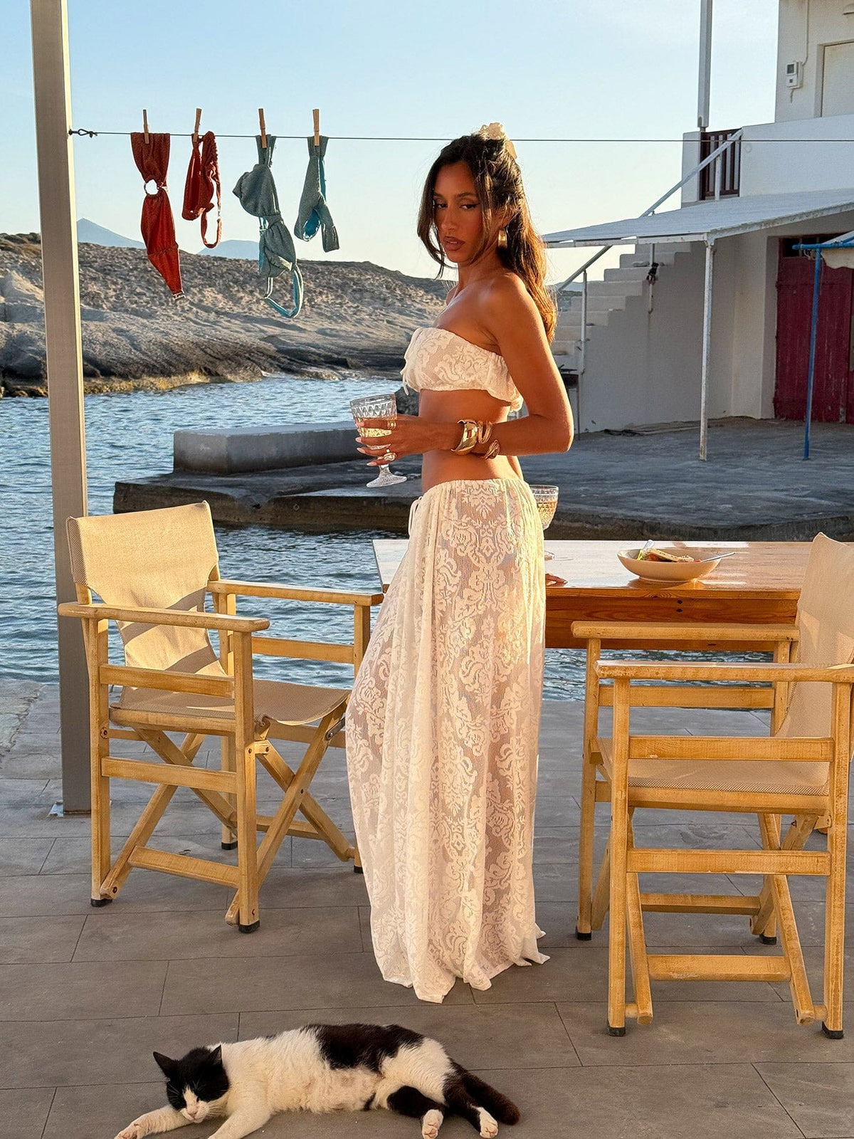 Lucy's SOREN MAXI SKIRT WHITE