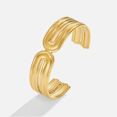 Vioraia Ezra Gold Cuff Bangle