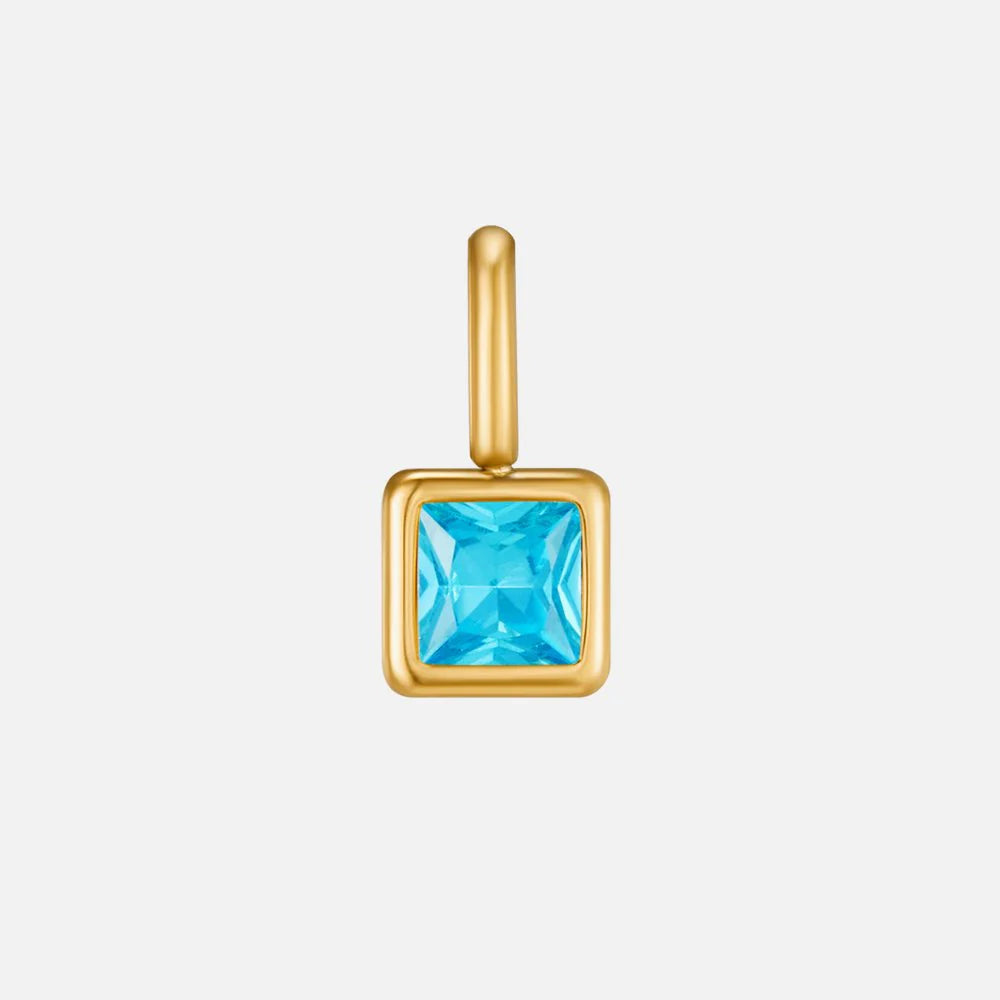 Vioraia Square Pendant Birthstone Necklace