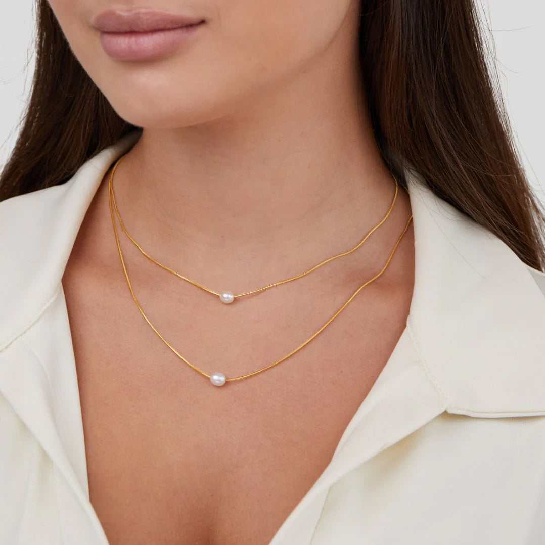 Vioraia Layered Freshwater Pearl Necklace