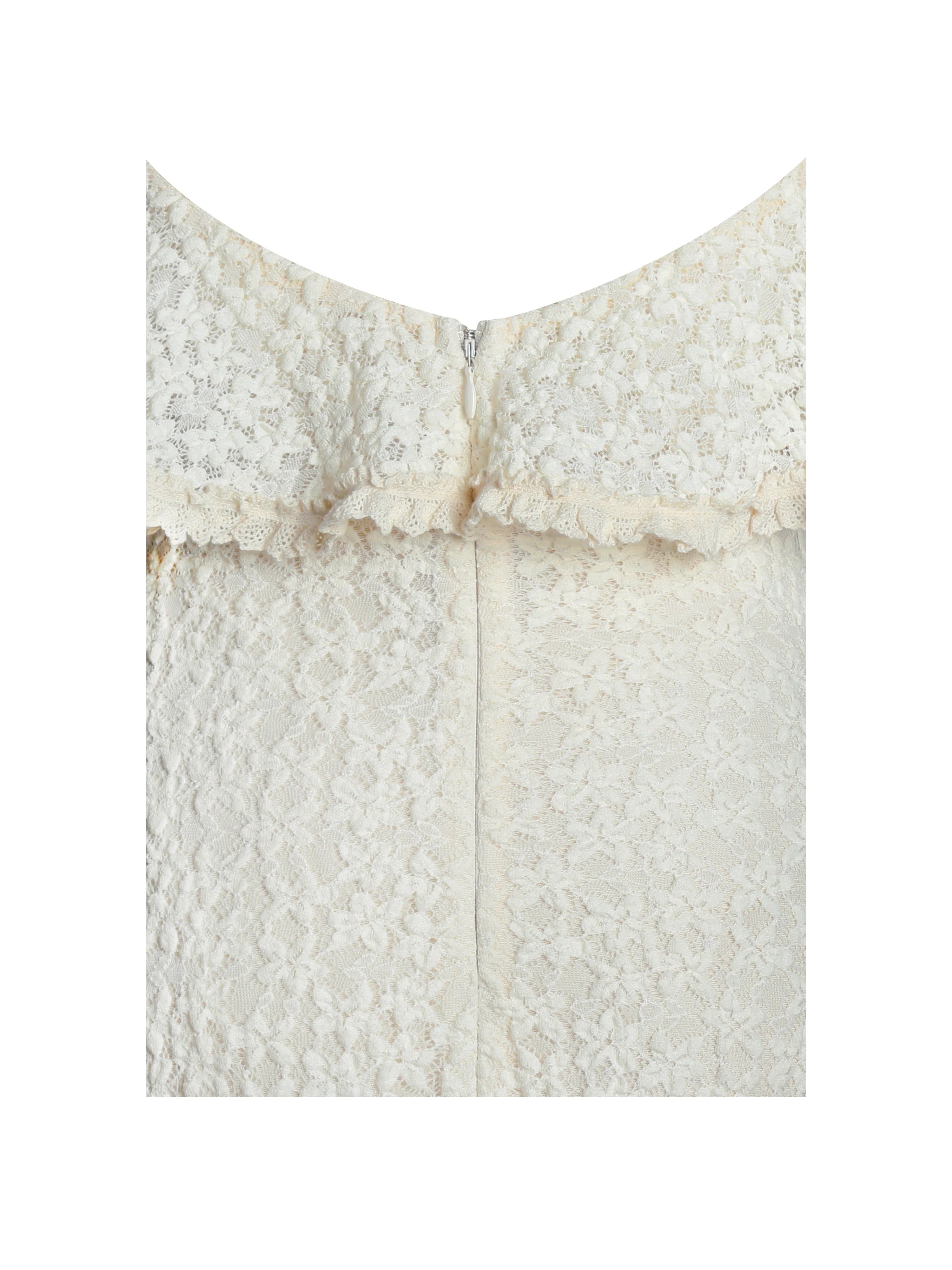 Idra Lace Trim Sleeveless Crochet Midi Trailing Dress