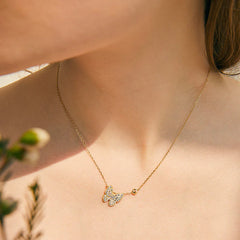 Vioraia Sparkling Butterfly Necklace