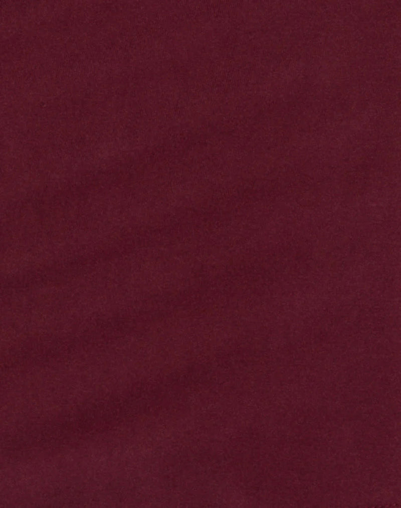 Yuzuki Mini Dress in Cupro Burgundy