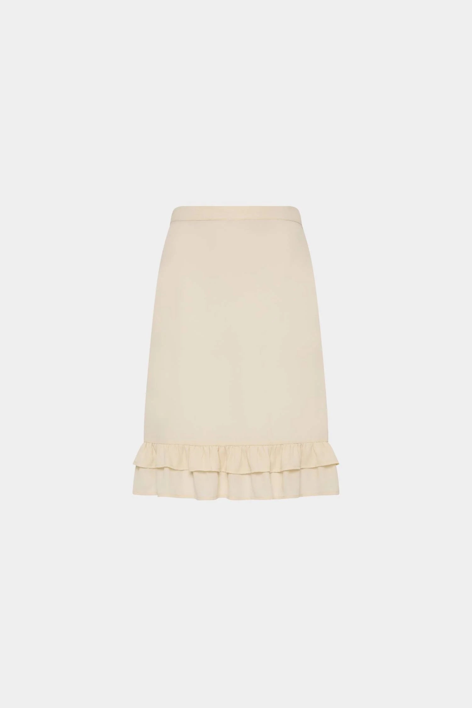 Frill Midi Skirt | Ivory