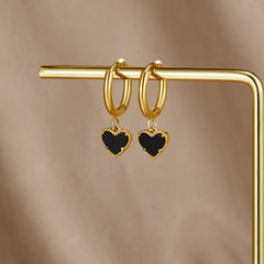 Vioraia Tainted Hearts' Hoop Earrings
