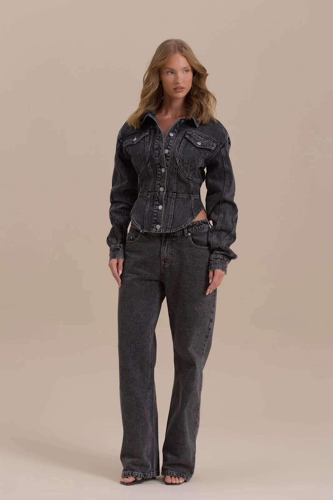 WANDER STRAIGHT LEG JEANS WITH ADJUSTABLE WAIST | DARK WASH DENIM