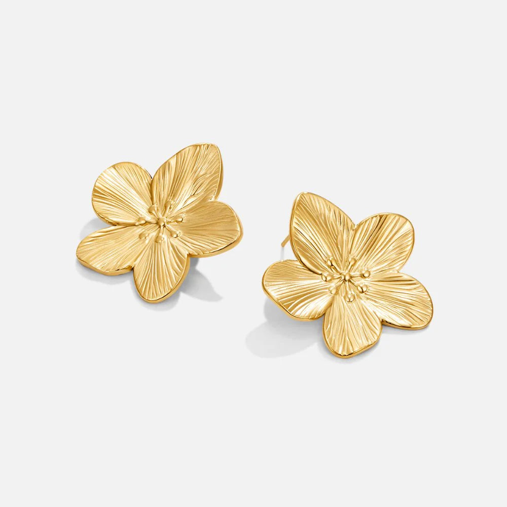 Vioraia Gold Blossom Earrings