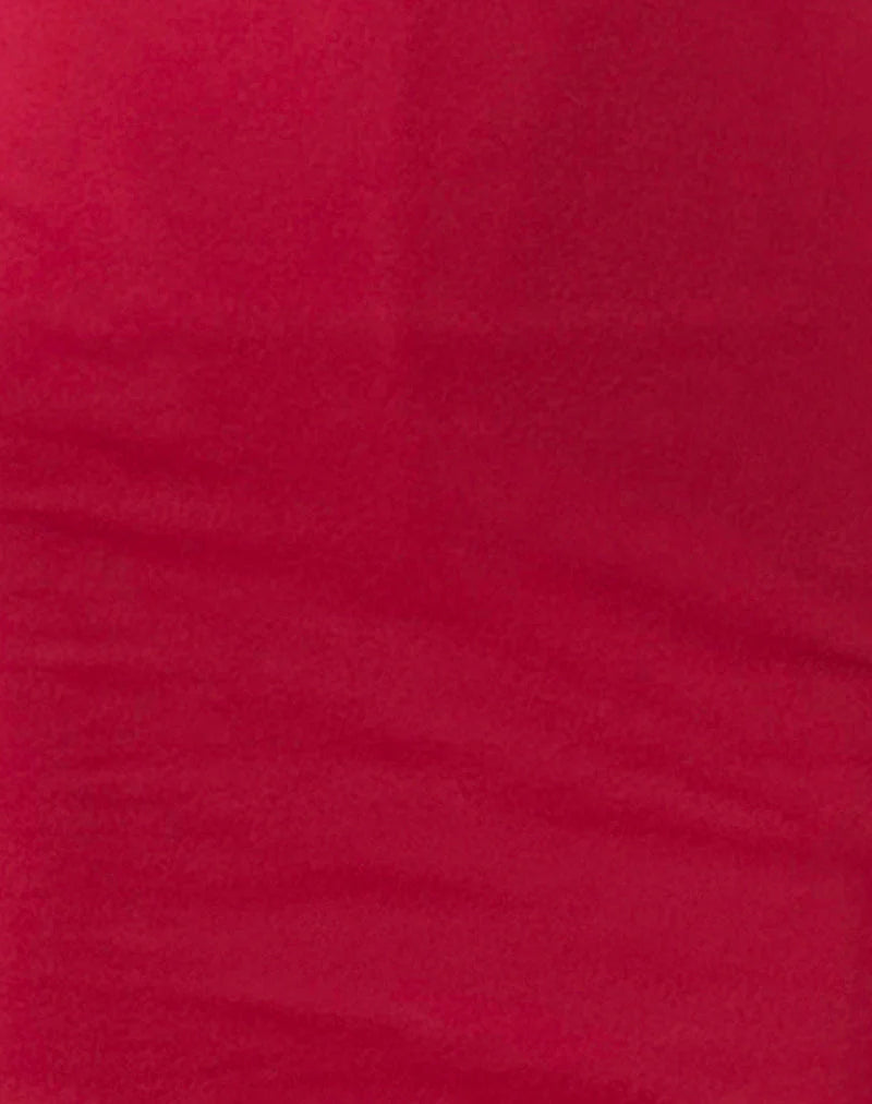 Jinsuen Bodycon Mini Dress in Adrenaline Red