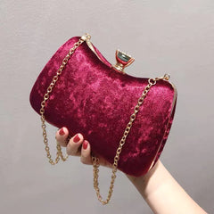 Vioraia (CS) Velvet Flask Clutch Bag