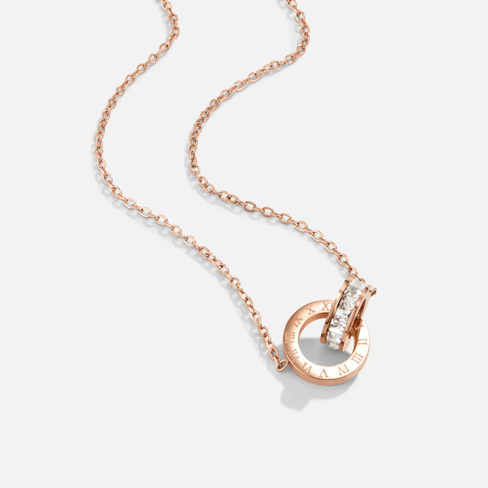 Vioraia Rose Gold Infinity Necklace