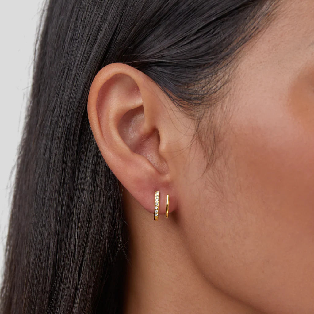 Vioraia 18K Gold & Crystal Claw Earrings