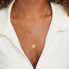 Vioraia Geya Coin Layered Necklace