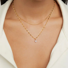 Vioraia Piya Crystal Layered Necklace