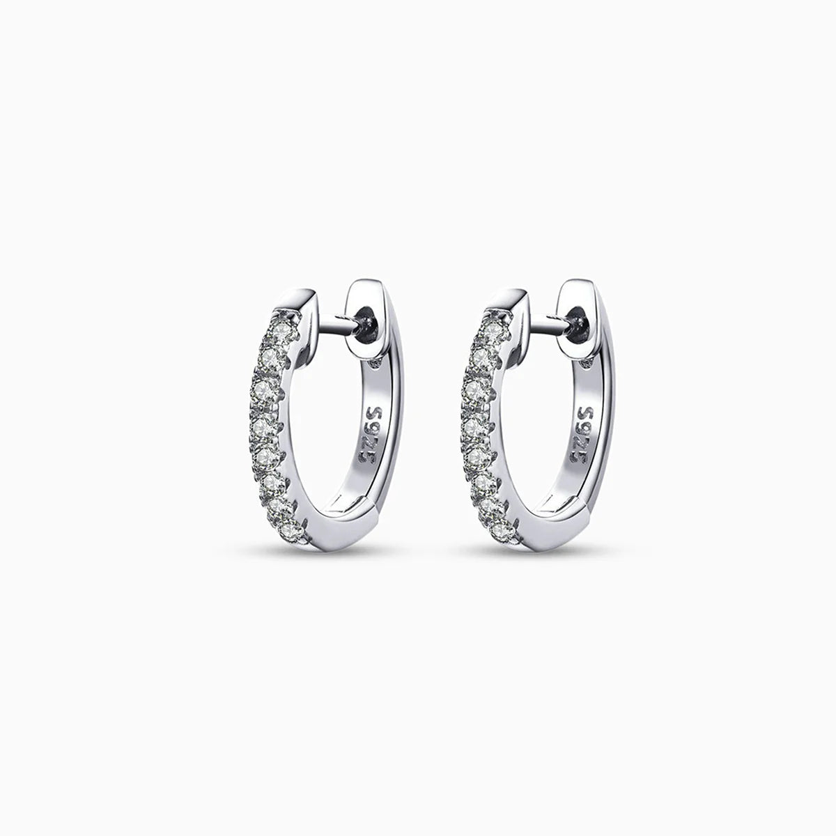 Vioraia Sparkling Huggie Earrings